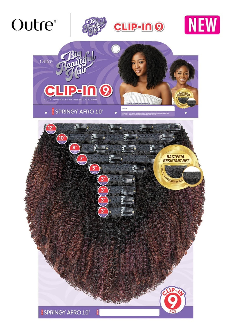 Outre Big Beautiful Hair Clip-In 9 Pcs Springy Afro 10" - Elevate Styles