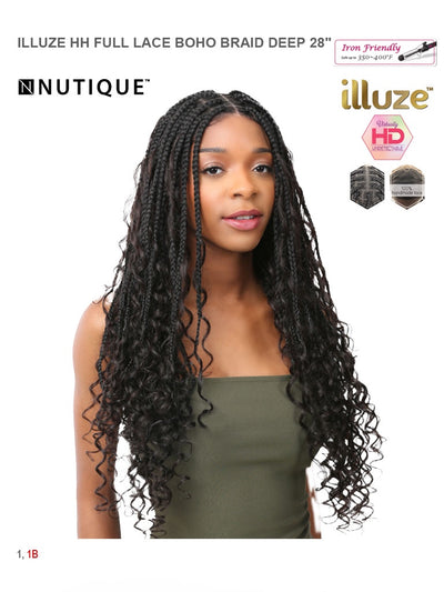 Illuze 100% Human Hair Full Lace Boho Braid Deep 28" - Elevate Styles

