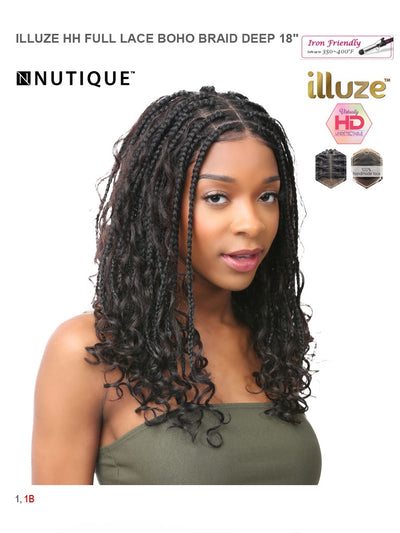 Illuze 100% Human Hair Full Lace Boho Braid Deep 18" - Elevate Styles
