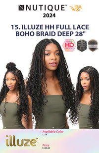 Thumbnail for Illuze 100% Human Hair Full Lace Boho Braid Deep 28