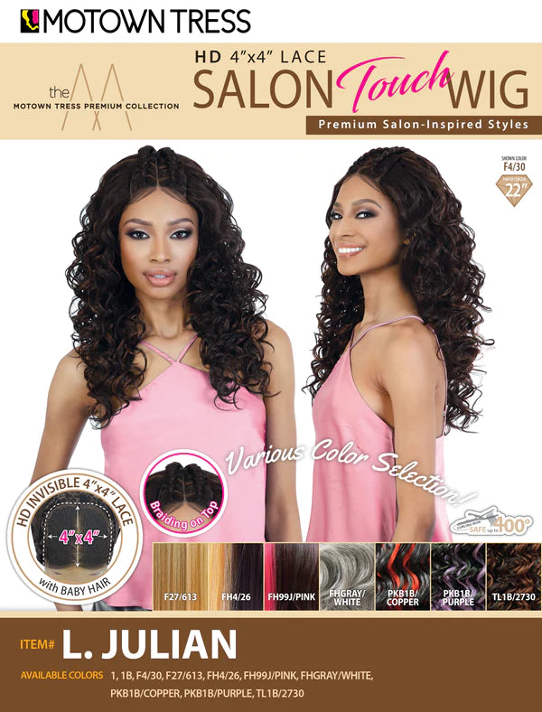 Motown Tress HD 4"x4" Lace Salon Touch Wig - L.JULIAN - Elevate Styles