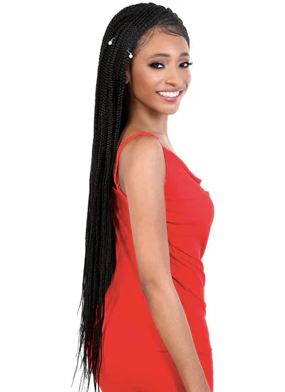 Motown Tress 13x4 Lace Box Braid Wig L134.BOX38 Color 1B - Elevate Styles