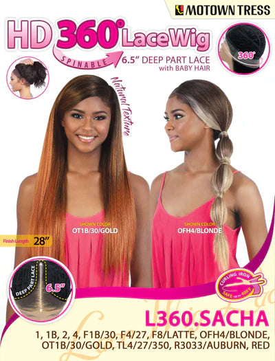 Motown Tress HD 360 Spinable Lace Part Wig L360.SACHA - Elevate Styles