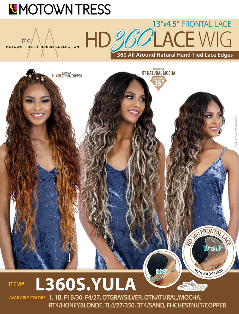 Motown Tress HD 360 All Around HD 13x4.5 Lace Front Wig L360S.YULA - Elevate Styles