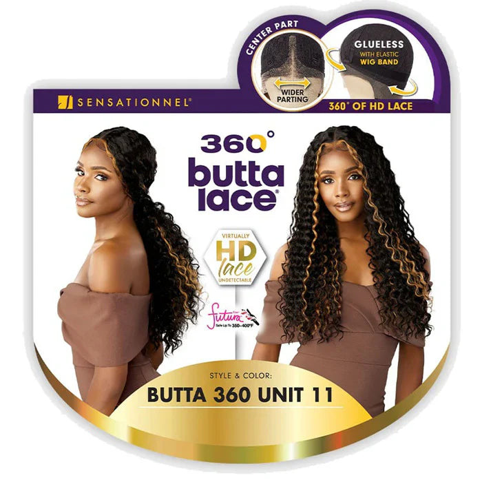 Sensationnel 360 Butta Lace Glueless HD Deep Center Part Wig Butta 360 Unit 11 LDB360011