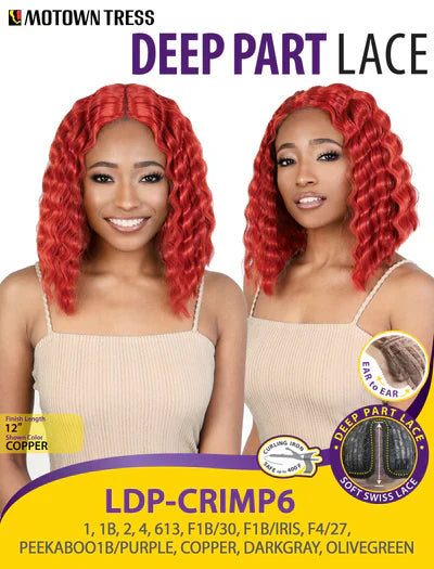 Motown Tress Swiss Deep Part Lace Front Wig LDP.CRIMP6 - Elevate Styles