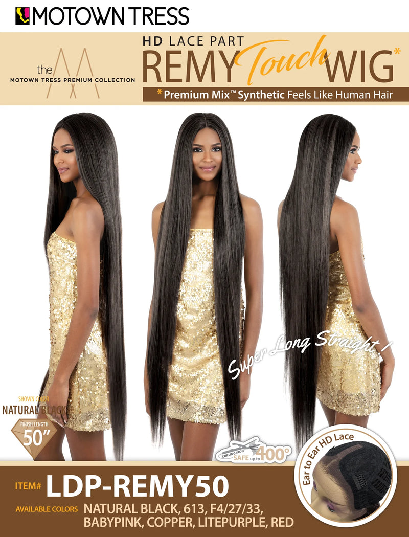 Motown Tress Remy Touch HD Lace Part Wig - LDP-REMY50 - Elevate Styles