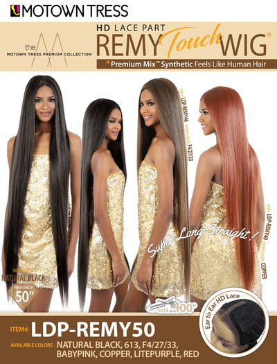 Motown Tress Remy Touch HD Lace Part Wig - LDP-REMY50 - Elevate Styles
