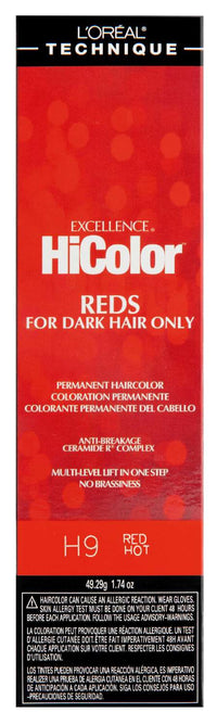 Thumbnail for L'Oréal Technique Excellence HiColor H9 Red Hot - Permanent Hair Color for Dark Hair - Elevate Styles