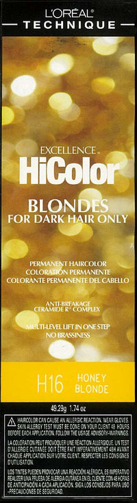 Thumbnail for L'Oréal Technique Excellence HiColor H16 Honey Blonde - Permanent Hair Color for Dark Hair - Elevate Styles