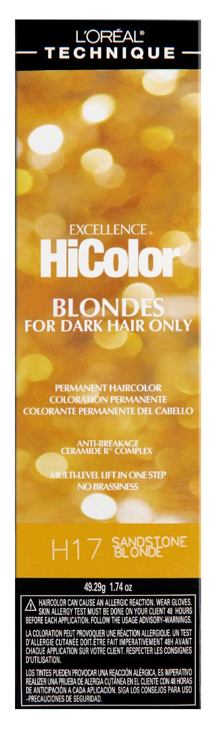 L’Oreal Technique Excellence HiColor Blondes for Dark Hair Only – H17 Sandstone Blonde (1.74oz) - Elevate Styles
