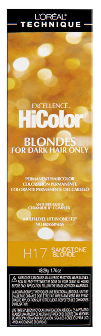 Thumbnail for L’Oreal Technique Excellence HiColor Blondes for Dark Hair Only – H17 Sandstone Blonde (1.74oz) - Elevate Styles