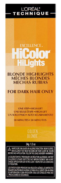 Thumbnail for L'Oréal Technique Excellence HiColor HiLights Golden Blonde - High-Lift Highlights for Dark Hair - Elevate Styles