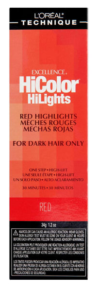 Thumbnail for L'Oréal Technique Excellence HiColor HiLights Red - High-Lift Red Highlights for Dark Hair - Elevate Styles
