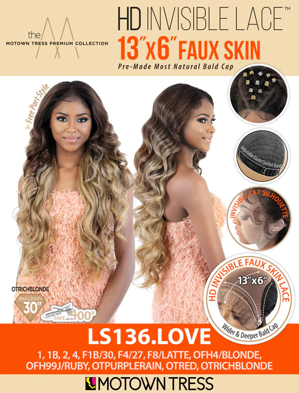 Motown Tress HD Invisible Lace 13"x6" Faux Skin Lace Front Wig LS136.Love - Elevate Styles