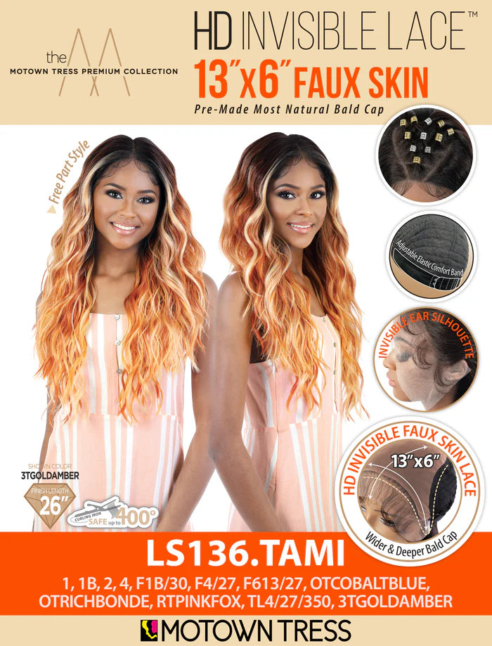 Motown Tress 13X6 Faux Skin HD Lace Front Wig LS136.TAMI - Elevate Styles