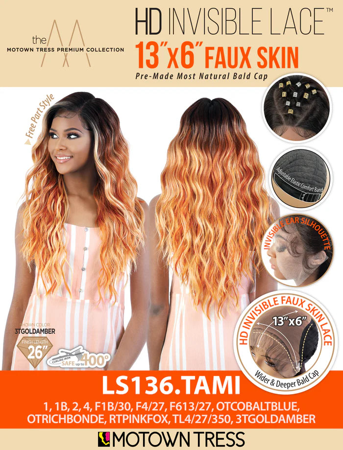 Motown Tress 13X6 Faux Skin HD Lace Front Wig LS136.TAMI - Elevate Styles