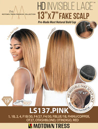 Thumbnail for Motown Tress 13x7 HD Invisible Fake Scalp Lace Front Wig LS137.PINK - Elevate Styles