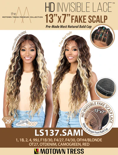 Motown Tress Glueless 13x7 HD Invisible Fake Scalp Lace Front Wig LS137.SAMI - Elevate Styles