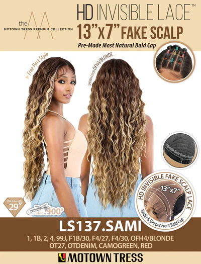 Motown Tress Glueless 13x7 HD Invisible Fake Scalp Lace Front Wig LS137.SAMI - Elevate Styles