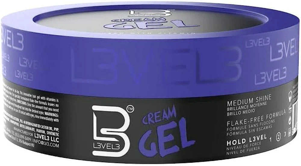L3VEL3 Cream Gel Medium Shine Hold Level 2 8.45 oz - Elevate Styles