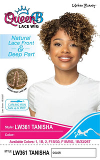 Thumbnail for Urban Beauty Queen B Natural Lace Front Deep Part Short Curly Wig LW361 Tanisha