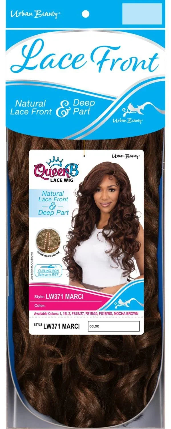 Urban Beauty Queen B Natural Lace Front Deep Part Curly Wig LW371 Marci