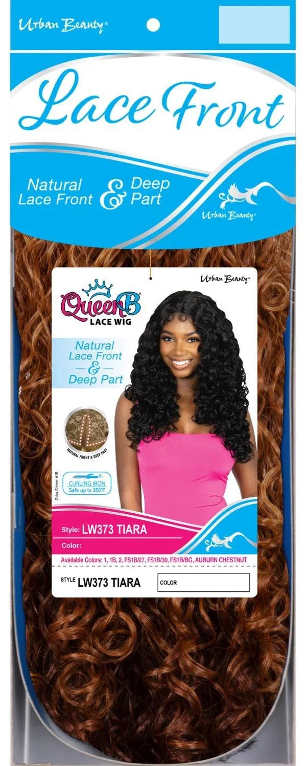 Urban Beauty Queen B Natural Lace Front Deep Part Curly Wig LW373 Tiara
