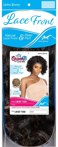 Thumbnail for Urban Beauty Queen B Natural Lace Front Deep Part Short Curly Wig LW387 Tobi