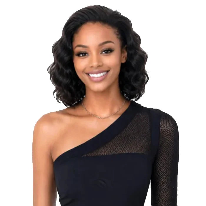 Bobbi Boss 100% Unprocessed Human Hair Full Cap Drawstring Wig – Deep Wave 12" MHFC005