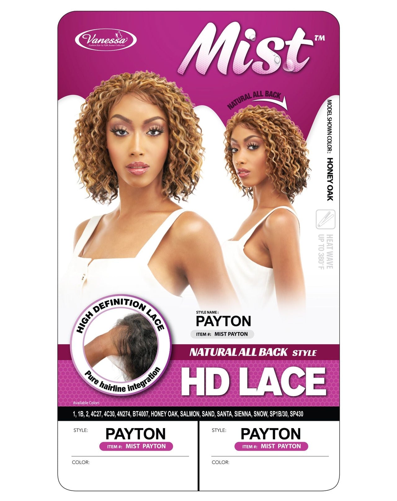 Vanessa Mist HD Natural All Back Lace Part Wig Payton