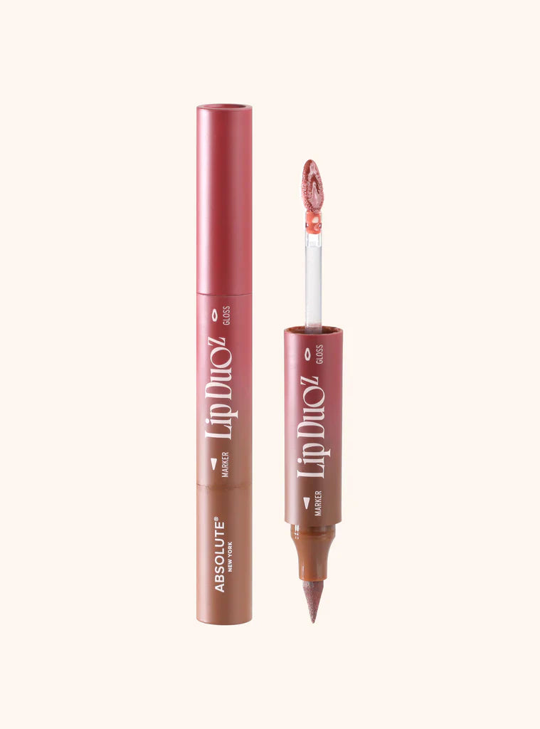 Absolute New York Lip Duoz – Double-Ended Lip Marker & Gloss - ESPRESSO