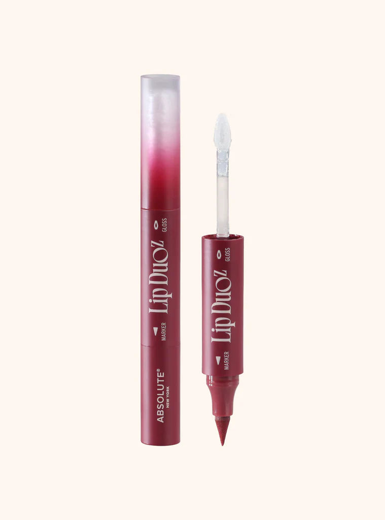 Absolute New York Lip Duoz – Double-Ended Lip Marker & Gloss - RUBY PEARL