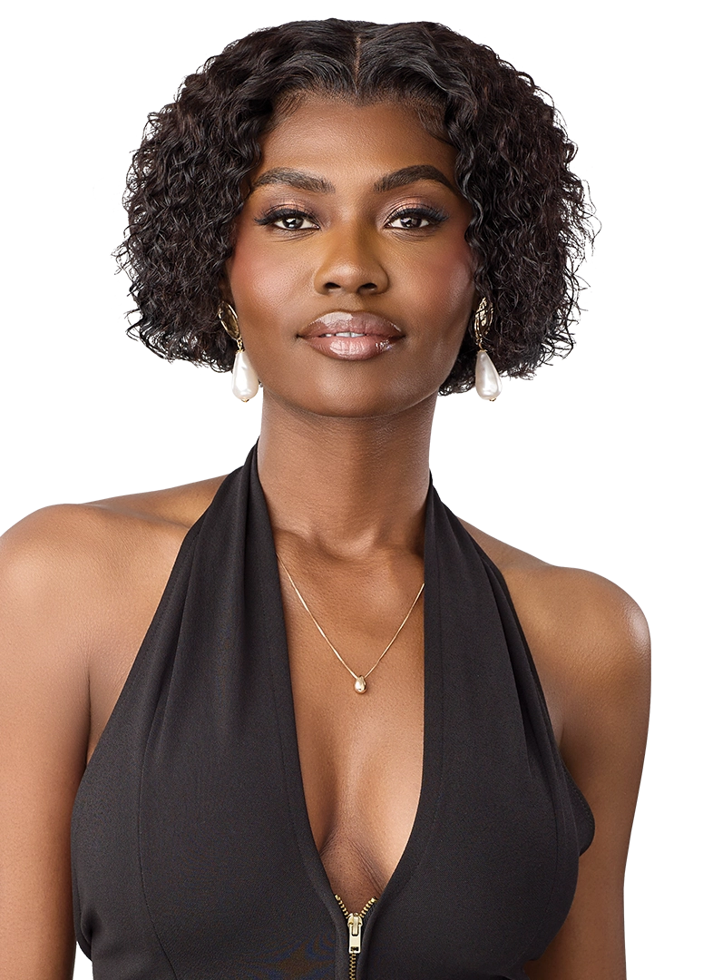 Outre MyTresses Black Label 13"x5" Lace Front Wig HH Natural Curly Bob QLHMBMNCB