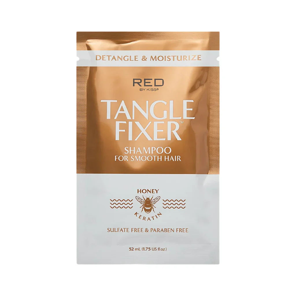 Red by Kiss Tangle Fixer Shampoo for Smooth Hair Honey Keratin Sulfate Free 1.75 oz - Elevate Styles