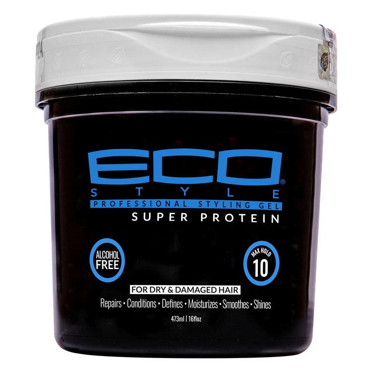 Eco Style Super Protein Styling Gel 16oz Alcohol Free Max Hold 10 16 Oz - Elevate Styles