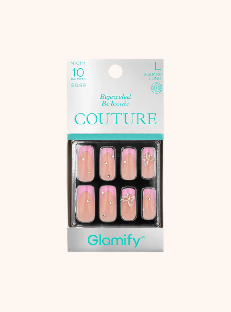Glamify Couture Press On Nails Square Long Style NTCT11 - Elevate Styles