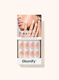 Thumbnail for Glamify Iconic French Basics Press On Nails – Coffin Medium NTIF12