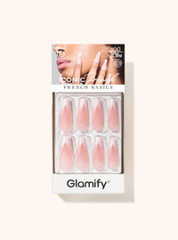 Thumbnail for Glamify Iconic French Basics Coffin X Long Press On Nails NTIF15