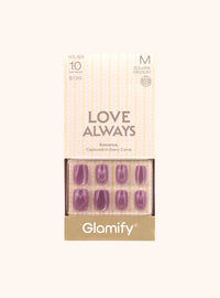 Thumbnail for Glamify Love Always Press On Nails Medium Square NTLA05 - Elevate Styles