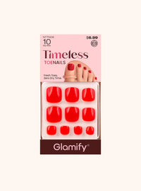 Thumbnail for Glamify Timeless Toenails Press On Classic Red NTTN06 - Elevate Styles