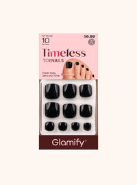 Thumbnail for Glamify Timeless Toenails Press On Glossy Black NTTN08 - Elevate Styles
