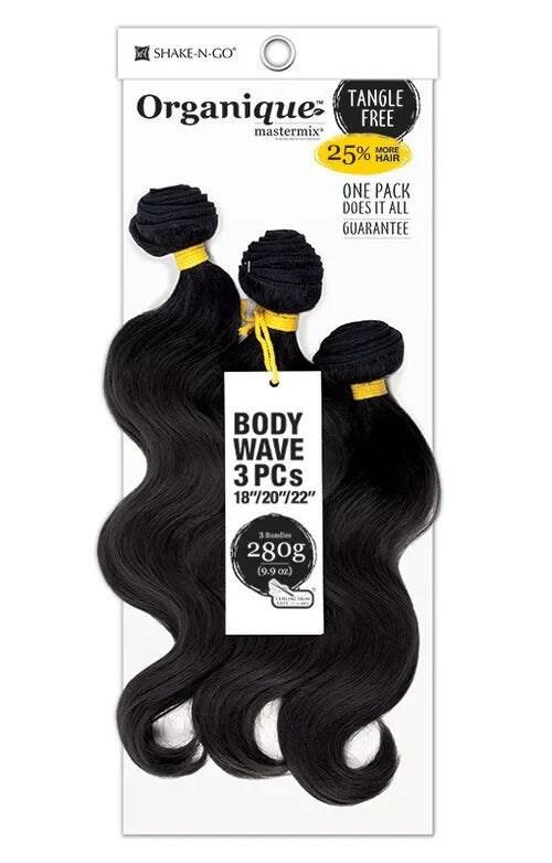 Shake N Go Organique Body Wave 3PCS 18"/20"/22" – Tangle-Free Natural Weave