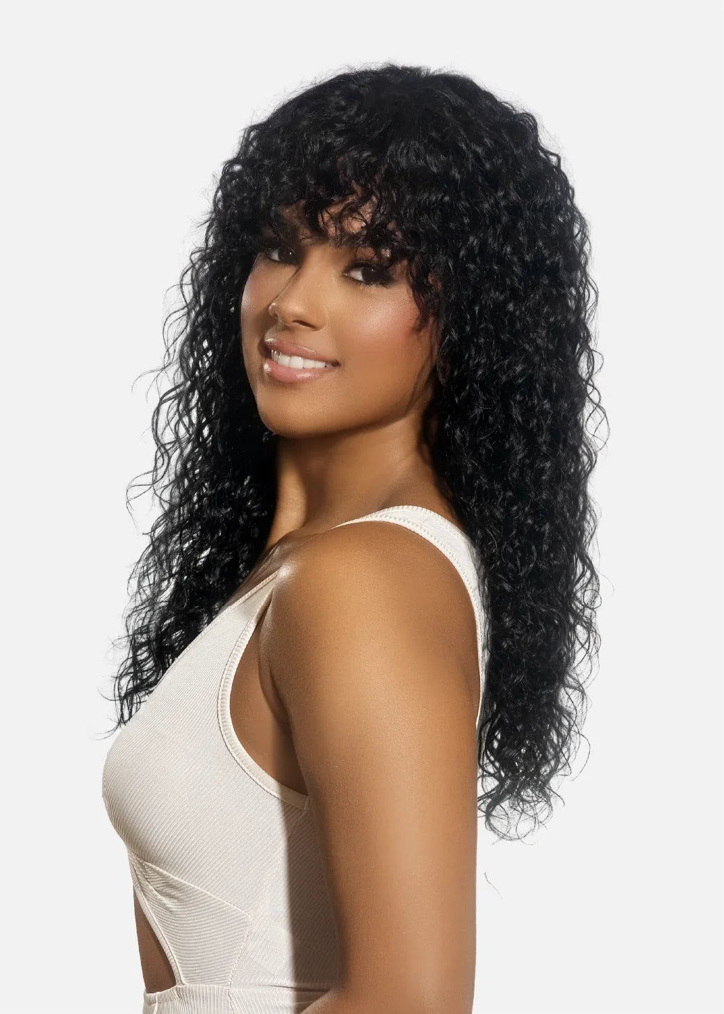 Vivica A. Fox Black Rose Ocean Unprocessed Virgin Remi Hair Crown Lace Full Wig_Natural