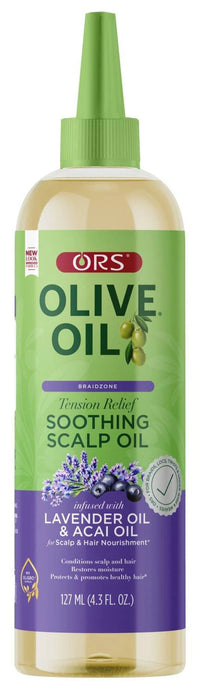 Thumbnail for ORS Olive Oil Braidzone Tension Relief Soothing Scalp Oil Lavender Oil & Acai Oil 4.3 oz