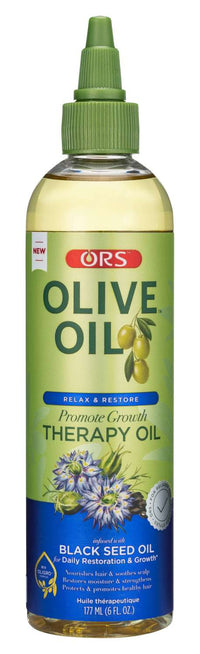 Thumbnail for ORS Olive Oil Promote Growth Therapy Oil 6 fl oz – Infused with Black Seed Oil for Strength & Shine