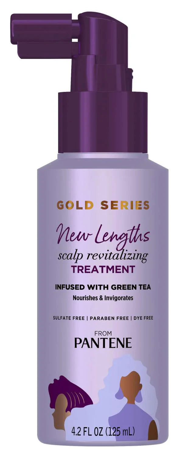 Pantene Gold Series New Lengths Scalp Revitalizing Treatment 4.2 fl oz – Nourishing Green Tea Formula