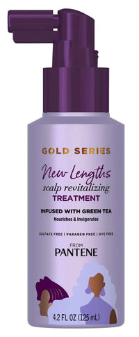 Thumbnail for Pantene Gold Series New Lengths Scalp Revitalizing Treatment 4.2 fl oz – Nourishing Green Tea Formula