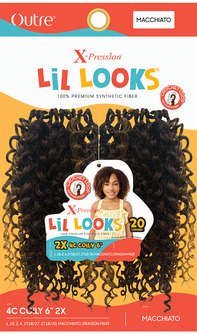 Outre Synthetic X-Pression Lil Looks Crochet Braid 4C Coily 6" 2x - Elevate Styles