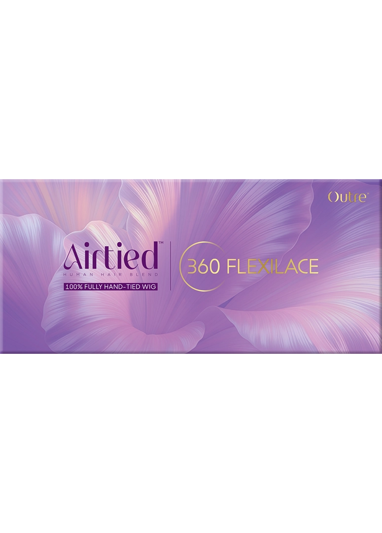 Outre Airtied Human Hair Blend 360 FlexiLace Wig HHB Silk Press 24" QLHBFHSP24